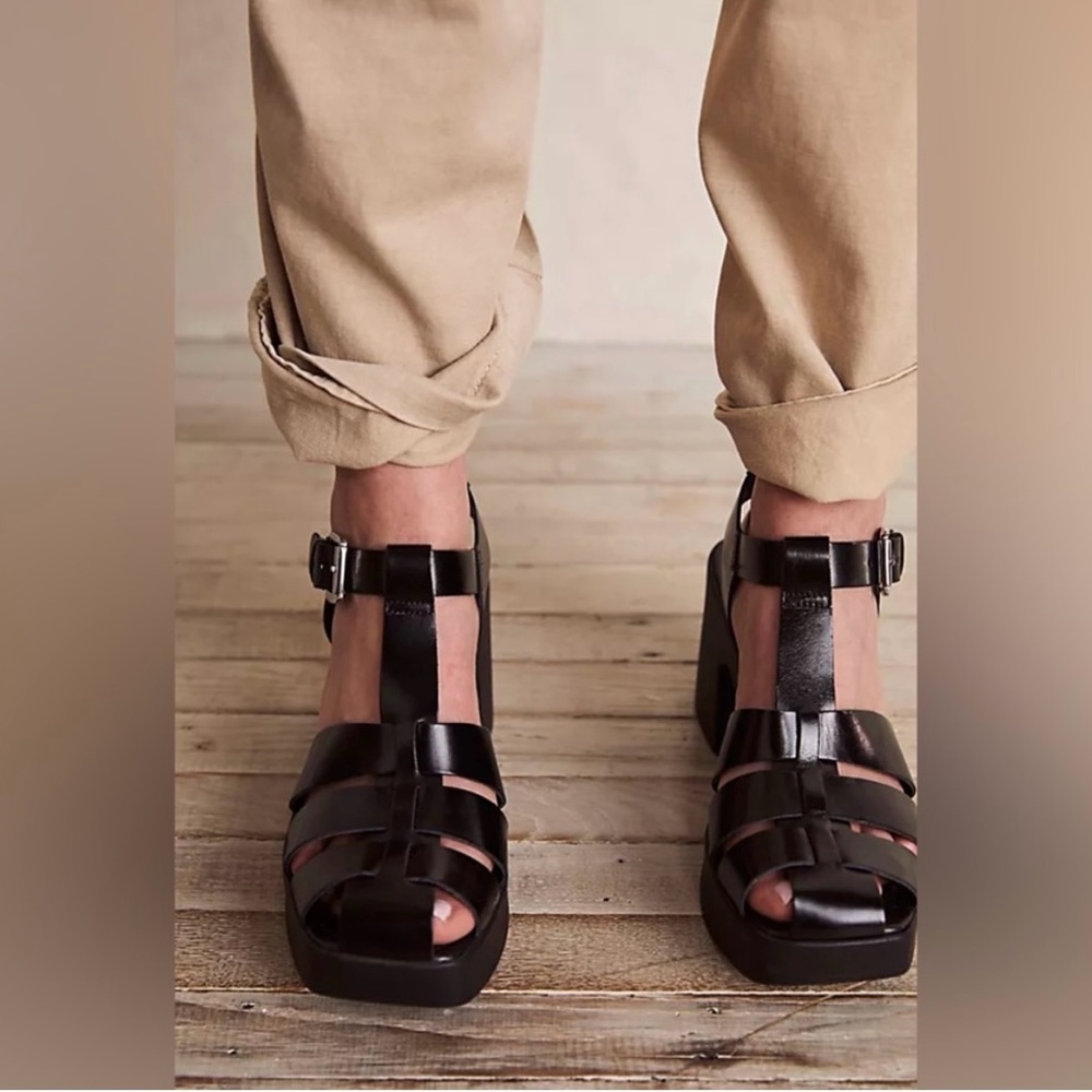 Free People Black Sandals